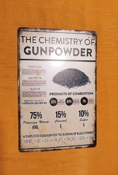 plechová cedule GUNPOWDER