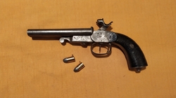 Francouzská 2-hlavňová pistole 11mm Pinfire