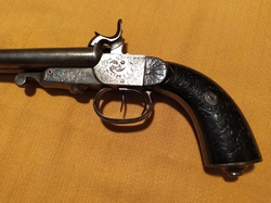 Francouzská 2-hlavňová pistole 11mm Pinfire