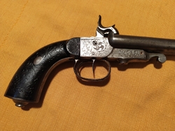 Francouzská 2-hlavňová pistole 11mm Pinfire